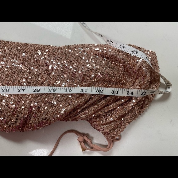 Free People Sequin Long Sleeves Minidress Sz Small Taylor Swift Eras Tour Party - Picture 13 of 14